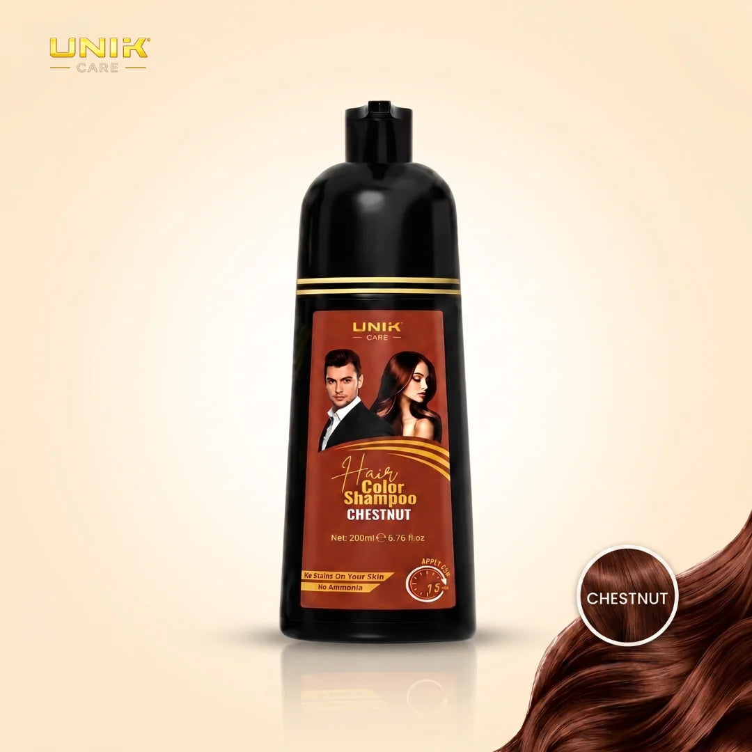 UNIK Care Chestnut Hair Dye Shampoo | 200ml