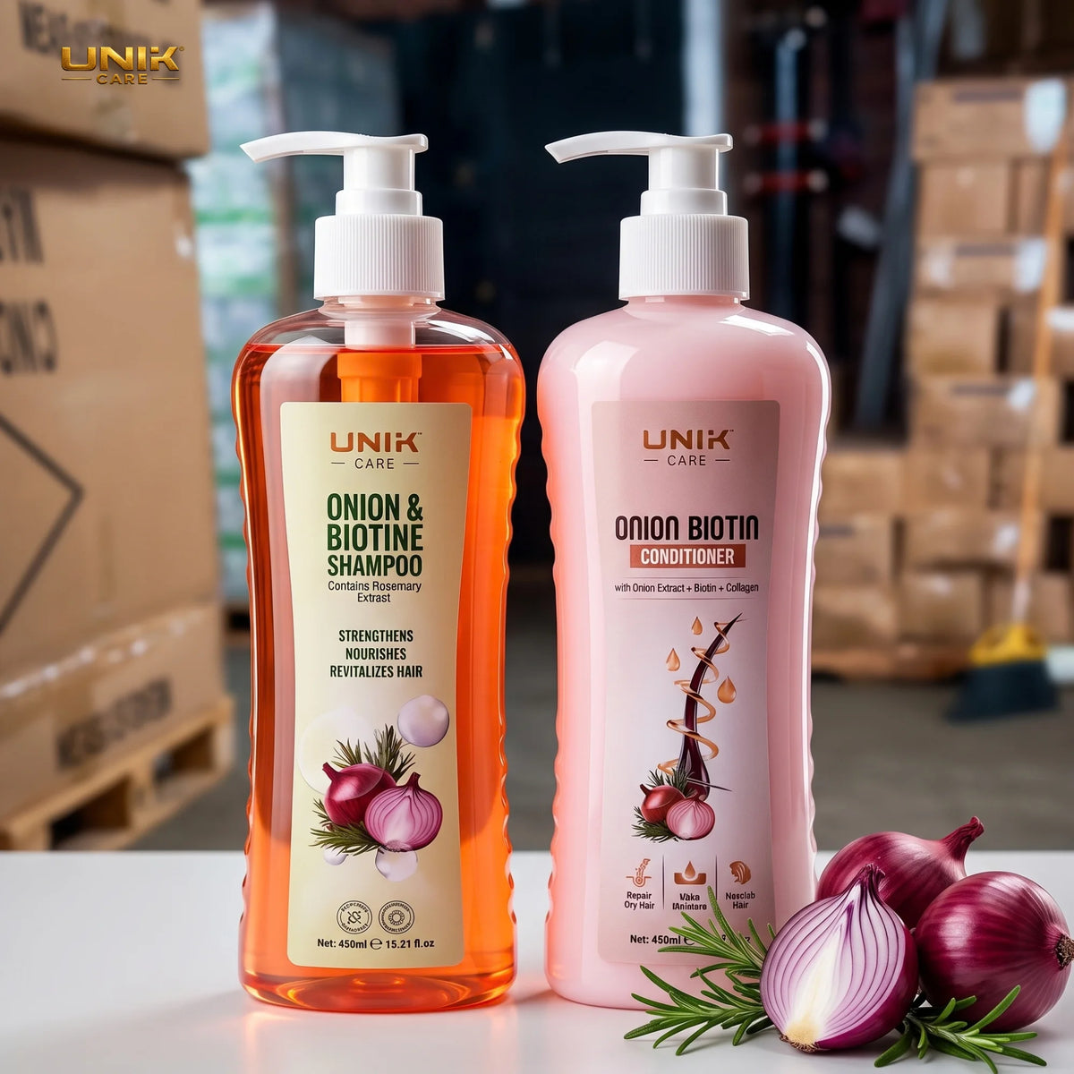 Onion & Biotine Shampoo & Conditioner Set