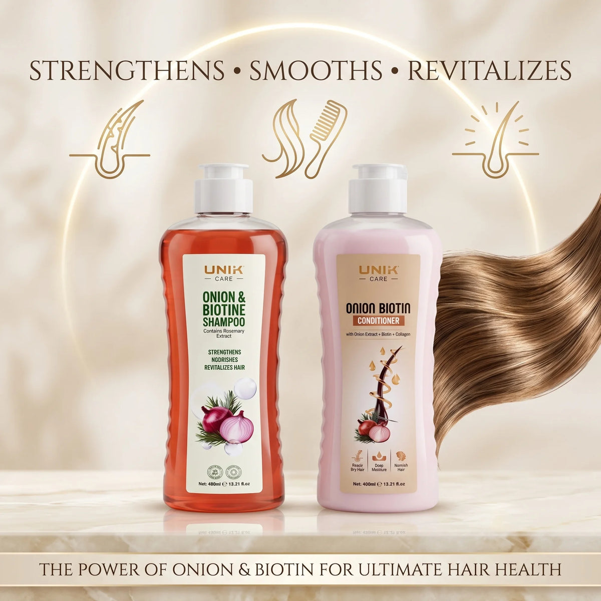 Onion & Biotine Shampoo & Conditioner Set